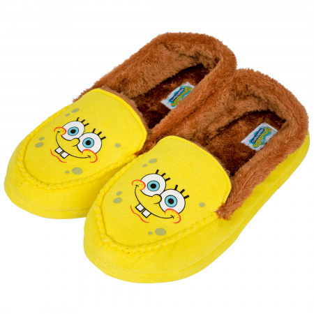 SpongeBob SquarePants Smiling Face Men's Moccasin Slippers